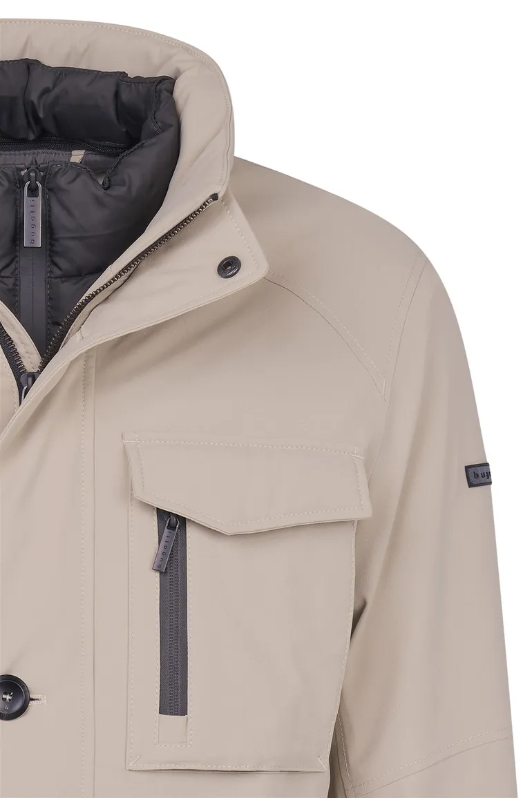 Bugatti winterjas beige waterdicht