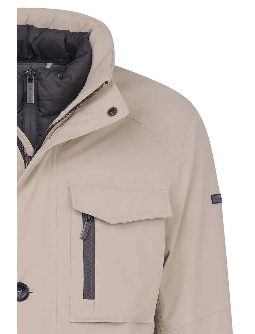 Bugatti winterjas beige waterdicht