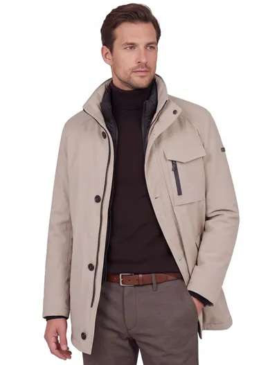 Bugatti Winterjas Bugatti beige waterdicht