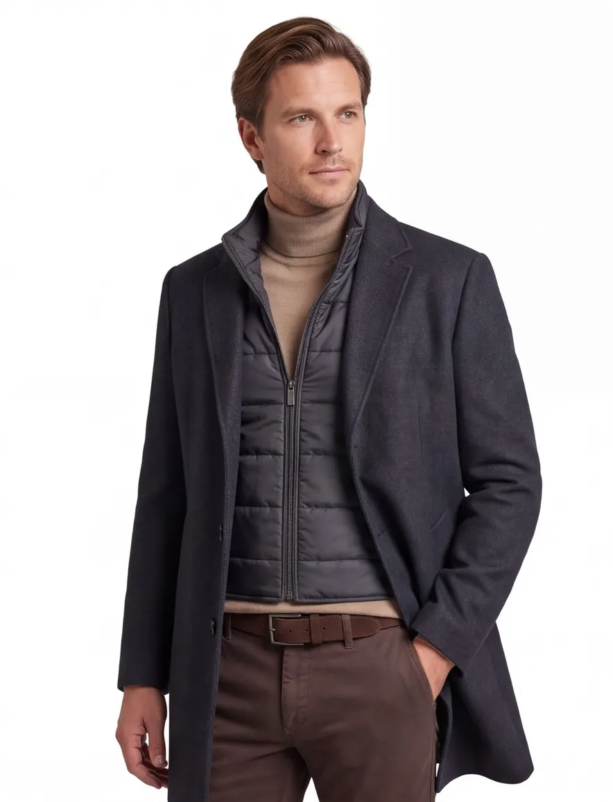 winterjas donkerblauw Bugatti
