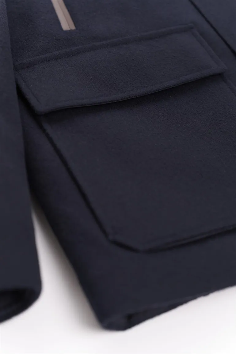 winterjas donkerblauw Bugatti
