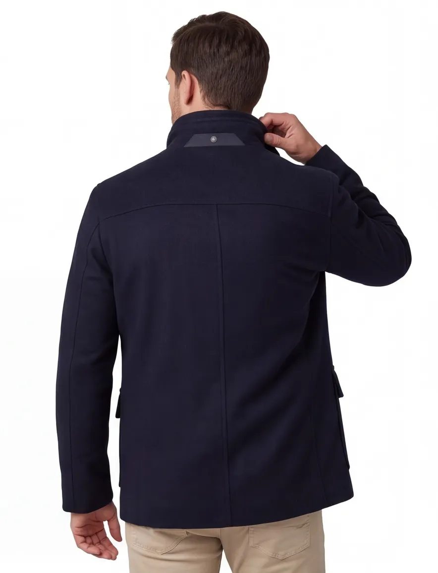 winterjas donkerblauw Bugatti