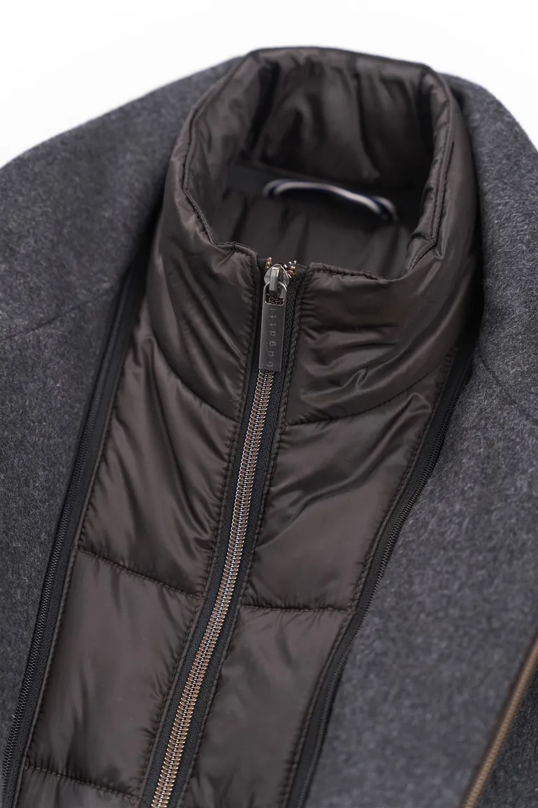 Bugatti winterjas antraciet wolmix