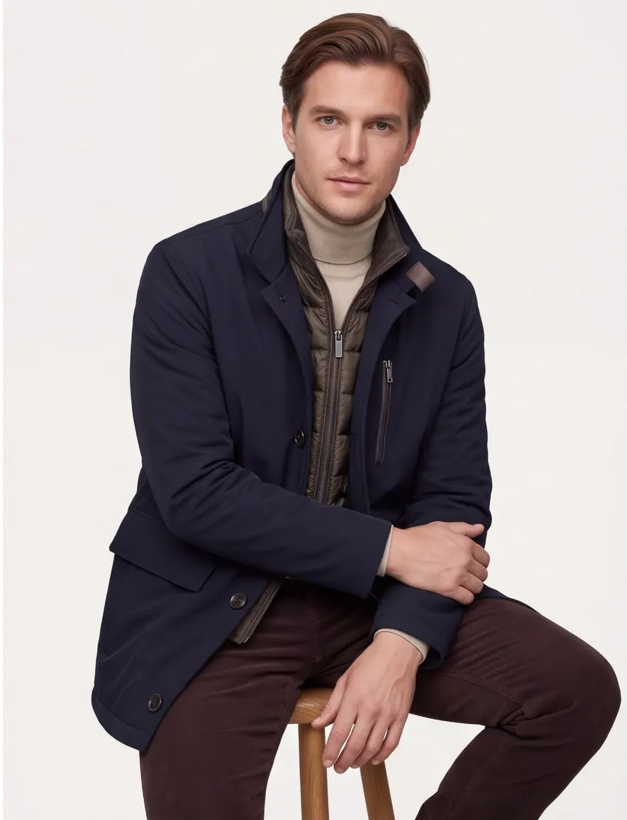 Bugatti parka donkerblauw