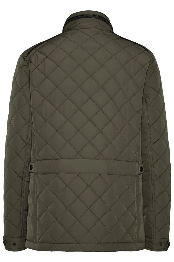 winterjas Bugatti groen capuchon in kraag