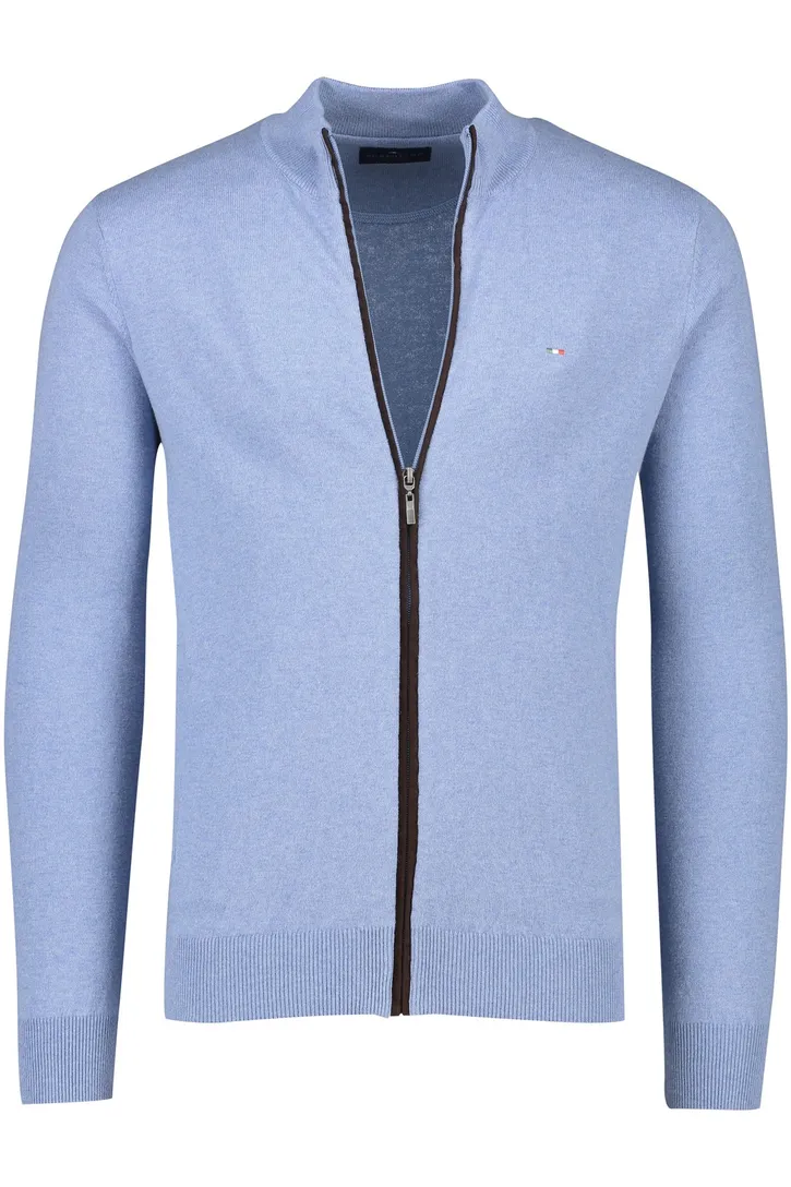 Portofino vest extra lang lichtblauw