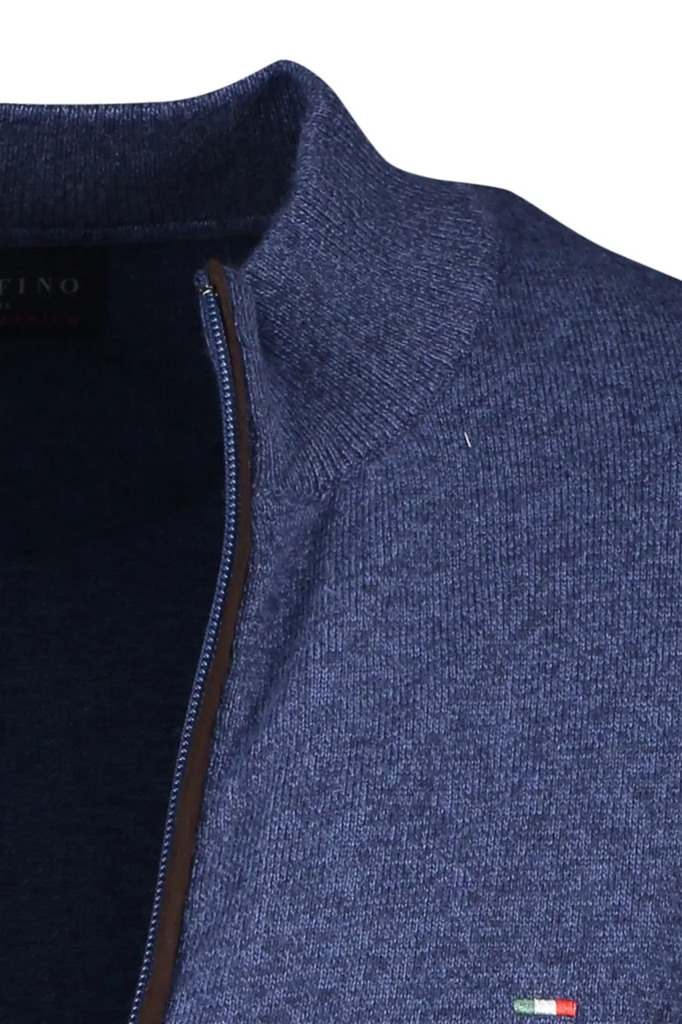 blauw vest Portofino gemeleerd