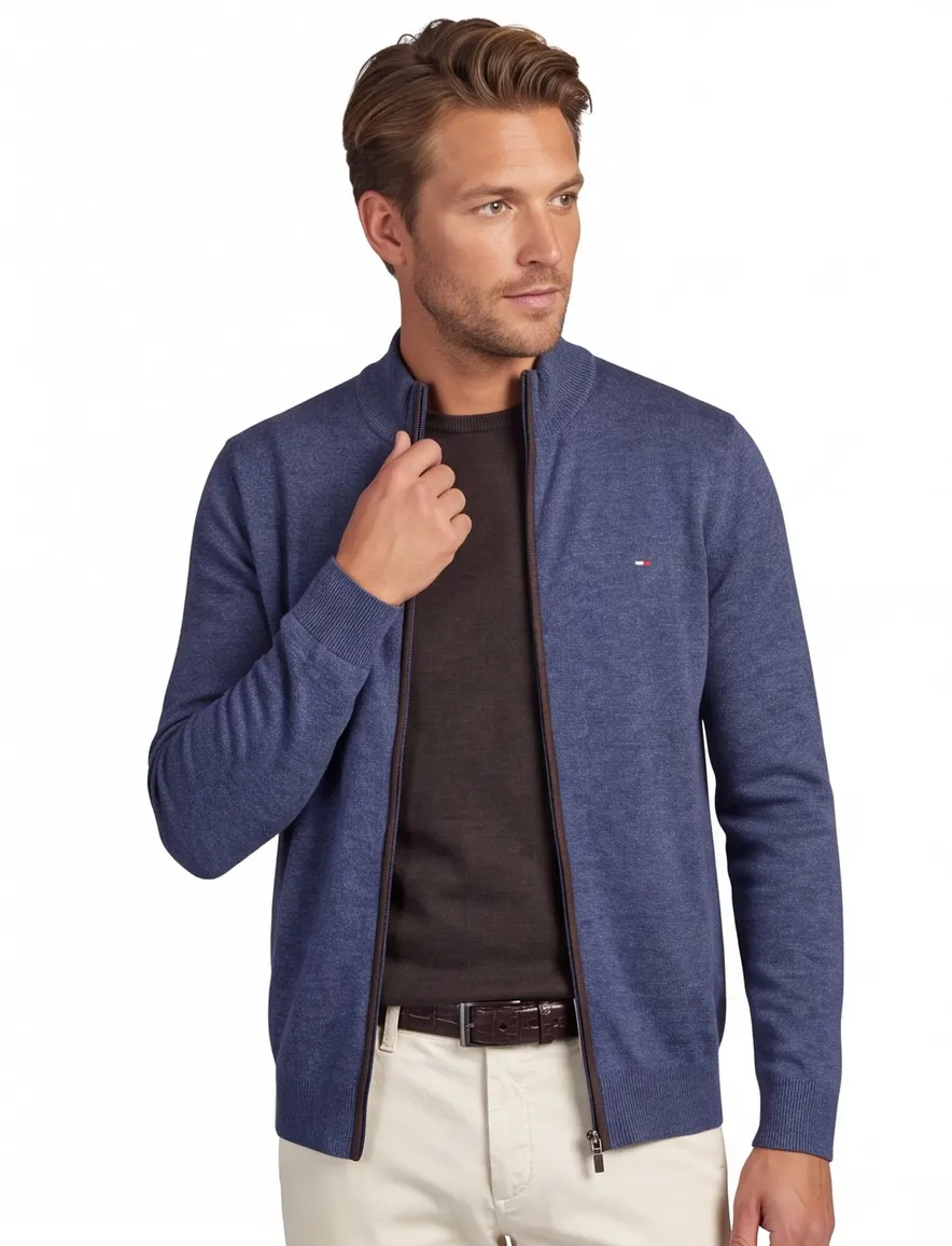 blauw vest Portofino gemeleerd