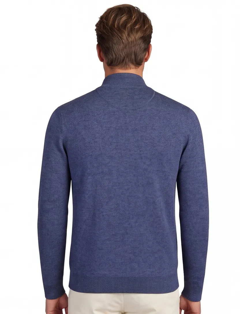 Portofino vest blauw merinowol