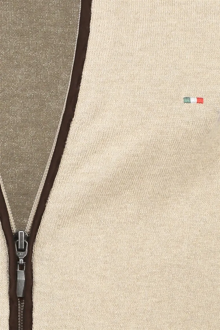 vest Portofino beige gemeleerd