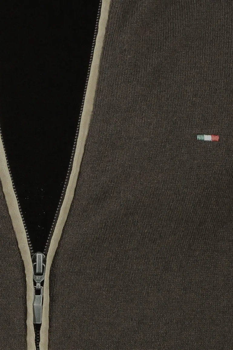 Portofino vest bruin extra lang