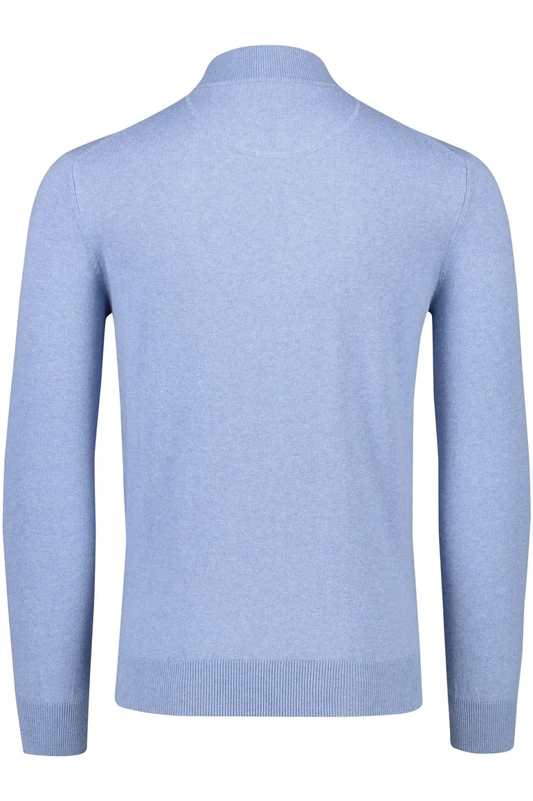 Portofino trui gemeleerd blauw katoen normale fit