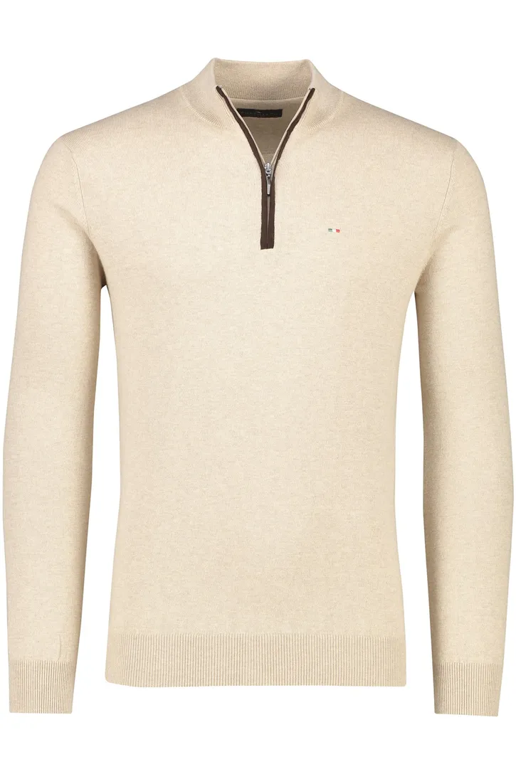 katoenen trui Portofino beige normale fit