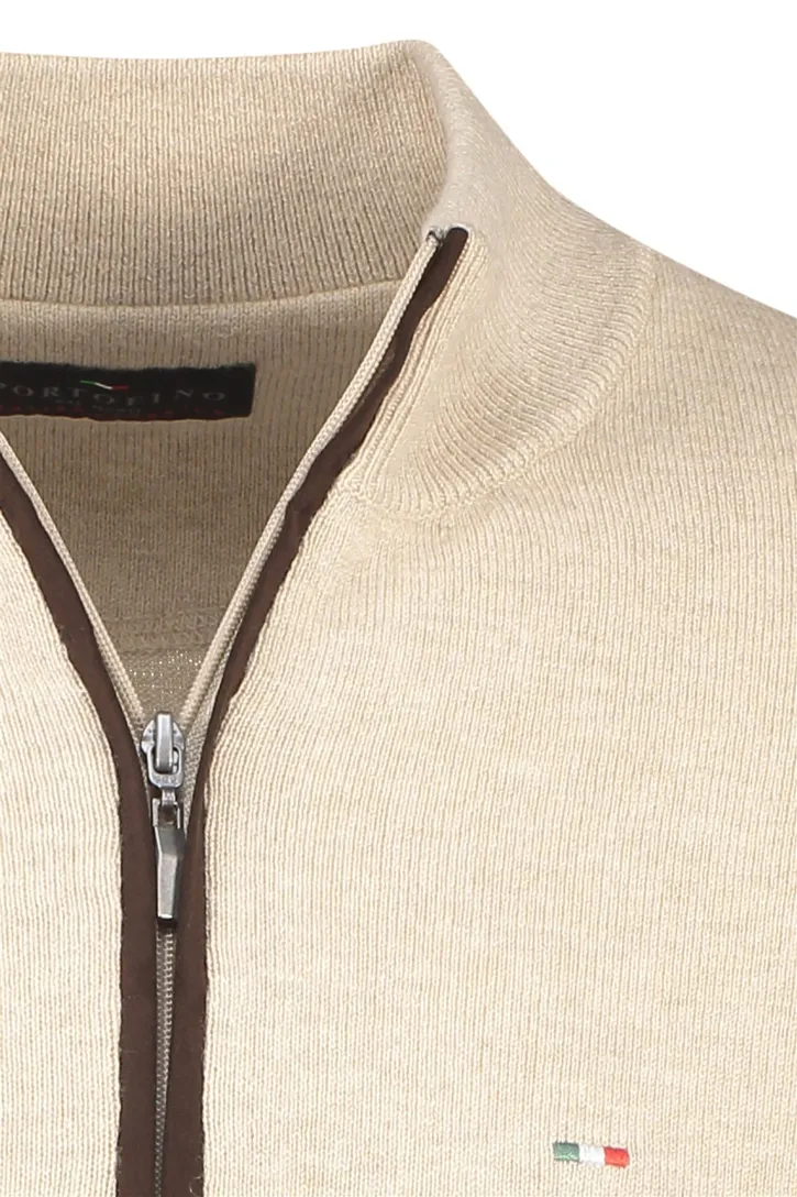 katoenen trui Portofino beige normale fit