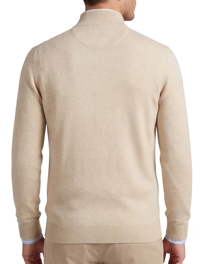 katoenen trui Portofino beige normale fit