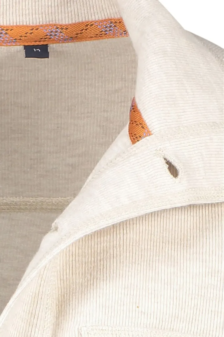 New Zealand overshirt beige effen katoen