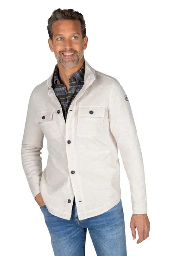 New Zealand New Zealand overshirt beige effen katoen