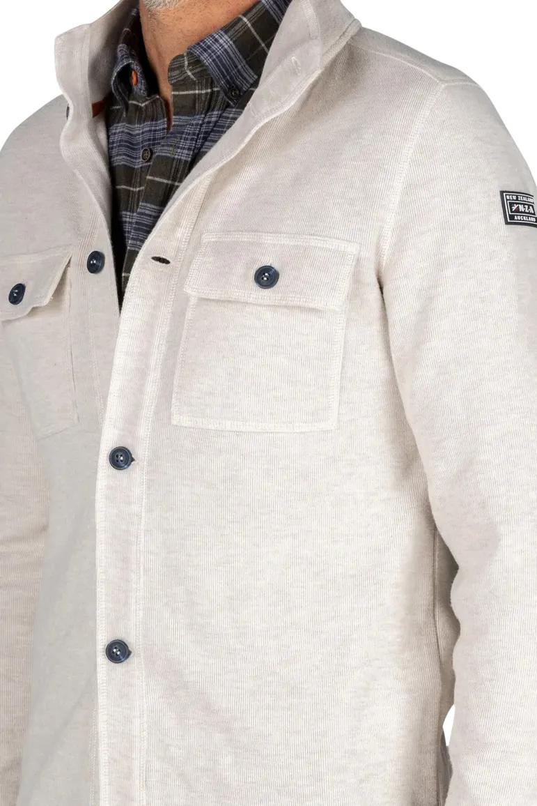 New Zealand overshirt beige effen katoen