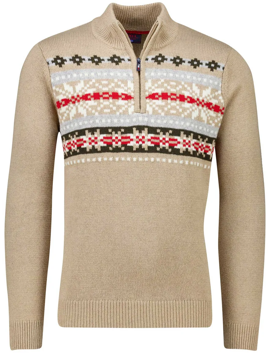 NZA sweater bruin katoen
