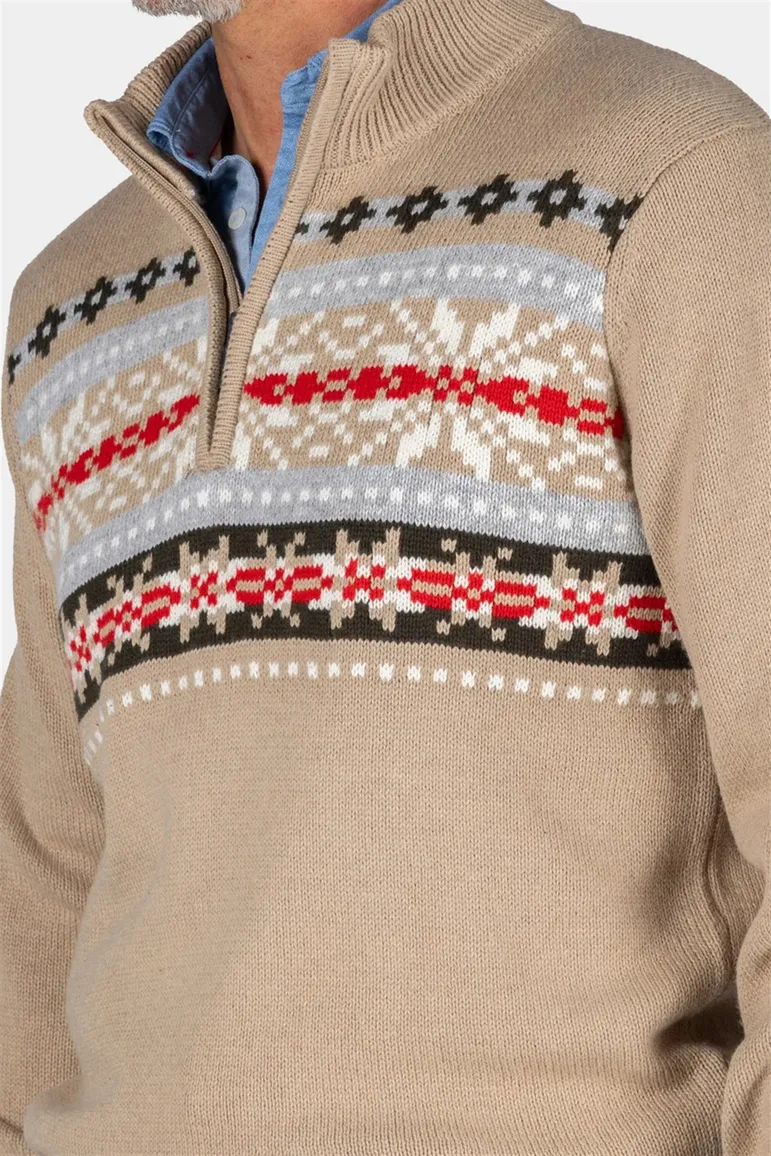 NZA sweater bruin katoen