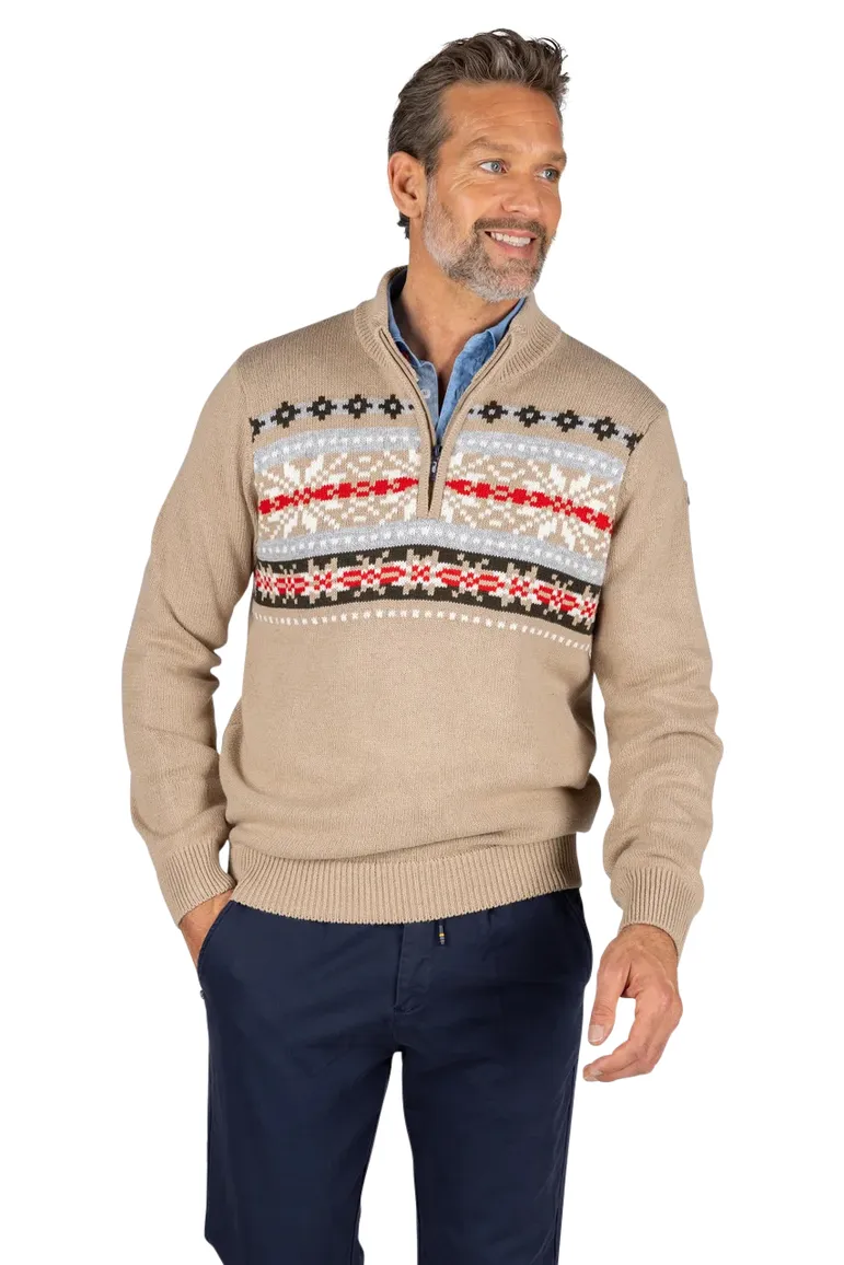 NZA sweater bruin katoen