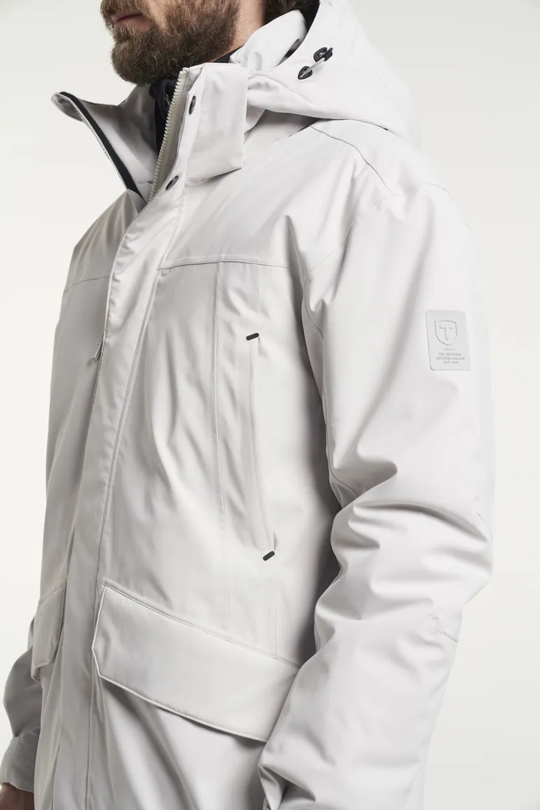 winterjas wit Tenson Chris parka met capuchon