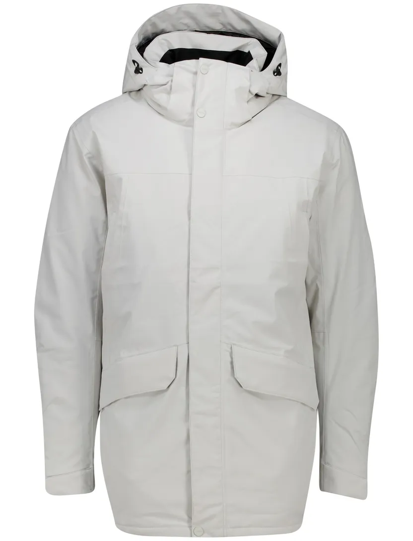 winterjas Tenson Chris lichtgrijs parka met capuchon