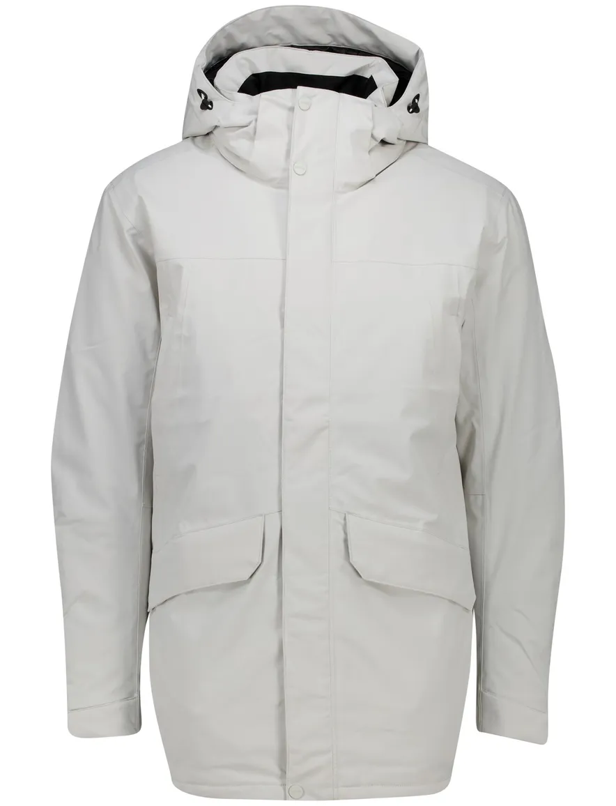 winterjas wit Tenson Chris parka met capuchon