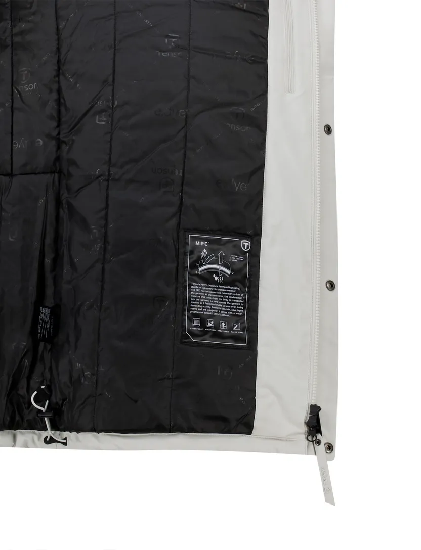 winterjas Tenson Chris lichtgrijs parka met capuchon