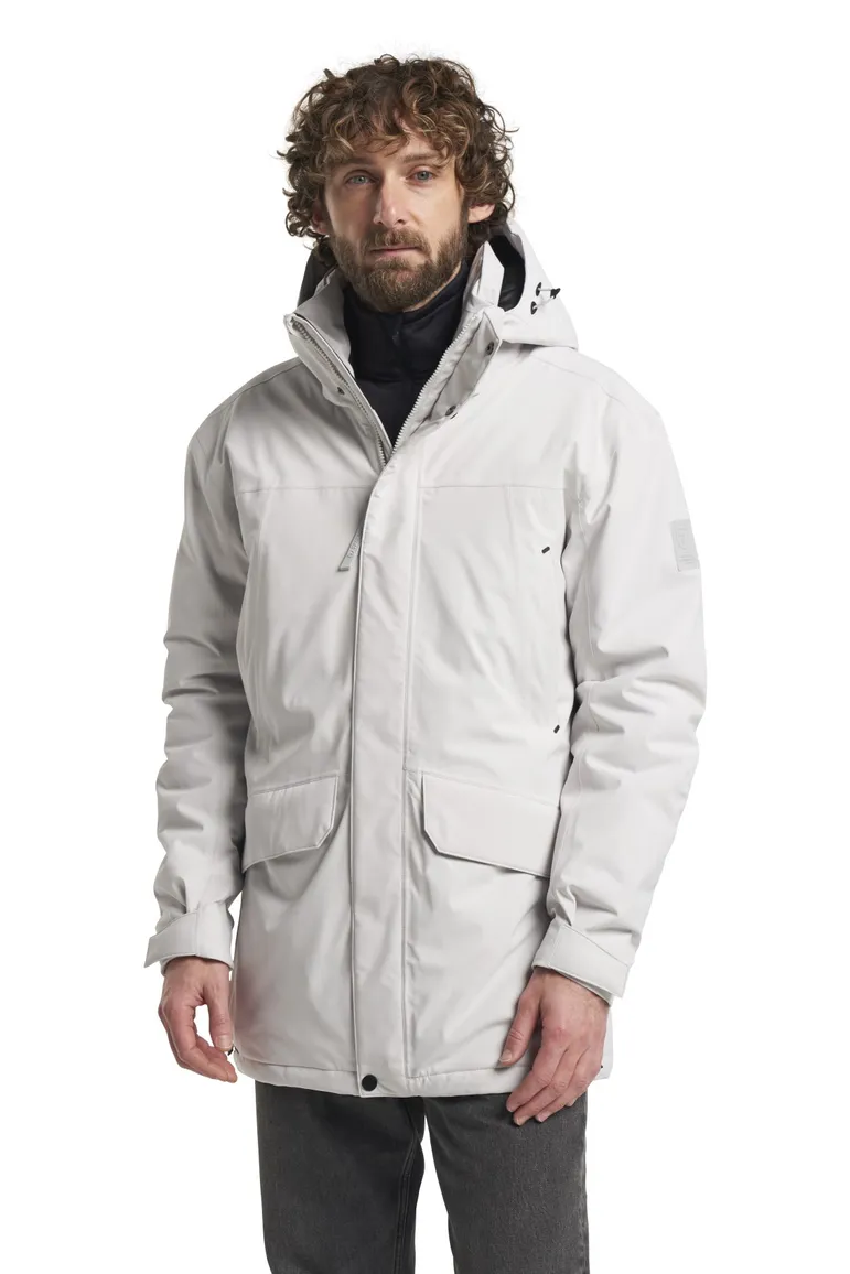 winterjas wit Tenson Chris parka met capuchon