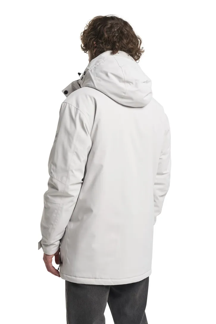 winterjas Tenson Chris lichtgrijs parka met capuchon
