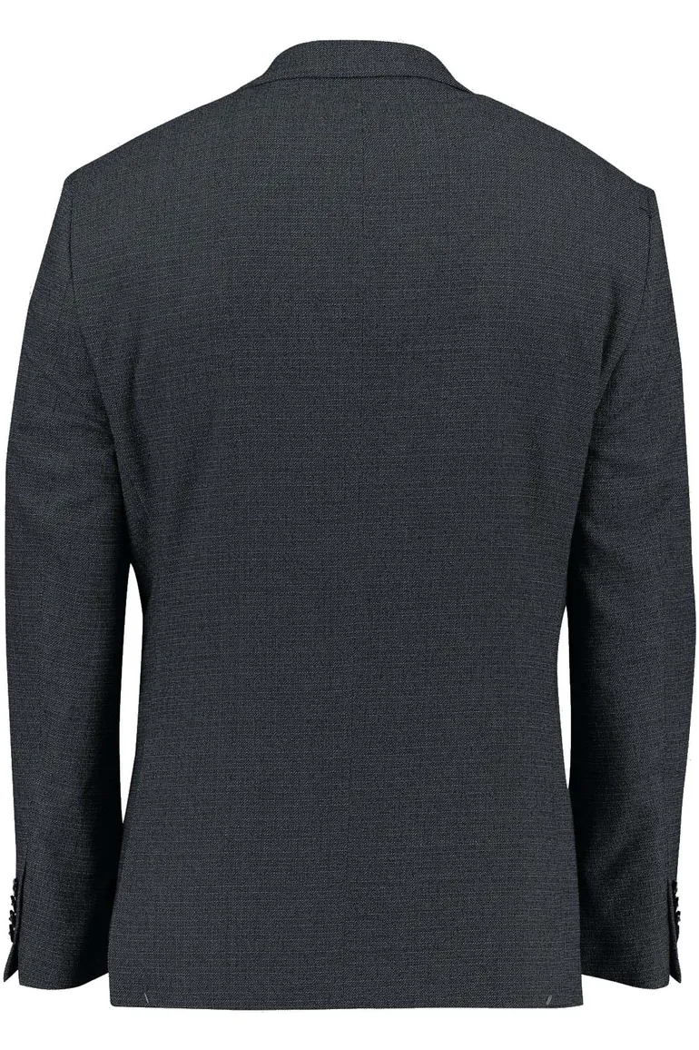 colbert Digel polyester, stretch normale fit donkerblauw geruit