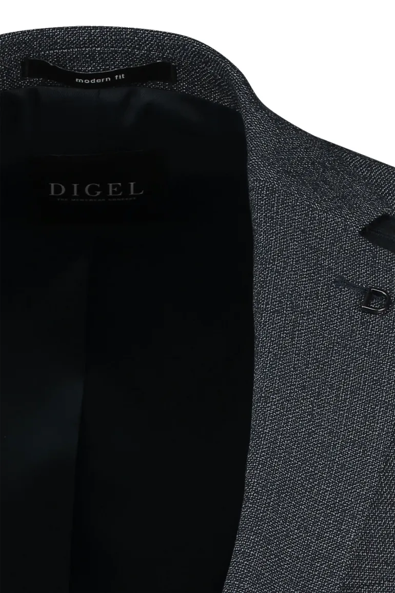 Digel colbert antraciet geruit normale fit