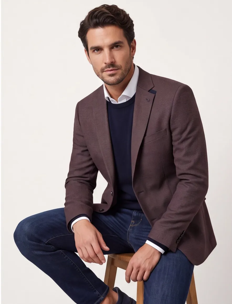 colbert Digel polyester, stretch normale fit rood geruit