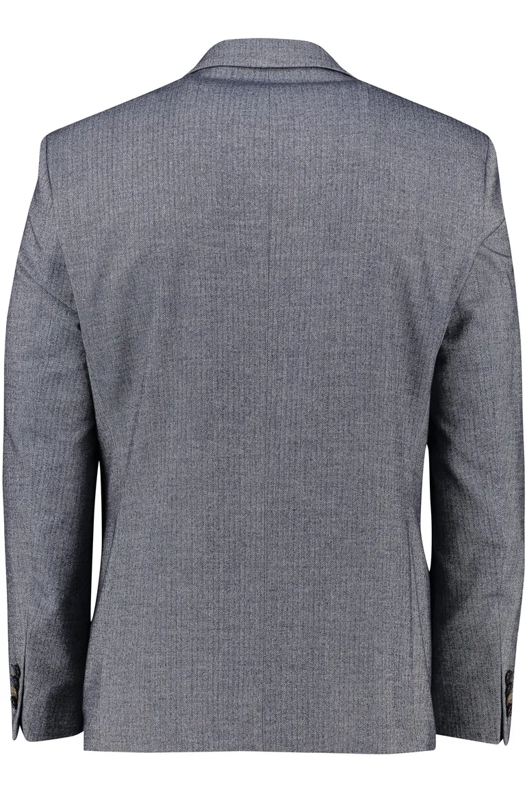 colbert Digel polyester normale fit donkerblauw geruit