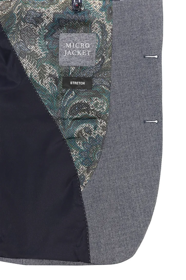 Digel colbert donkerblauw geruit