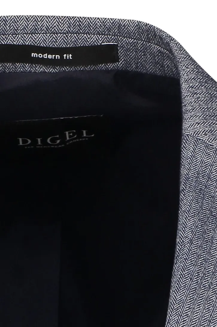 Digel colbert donkerblauw geruit