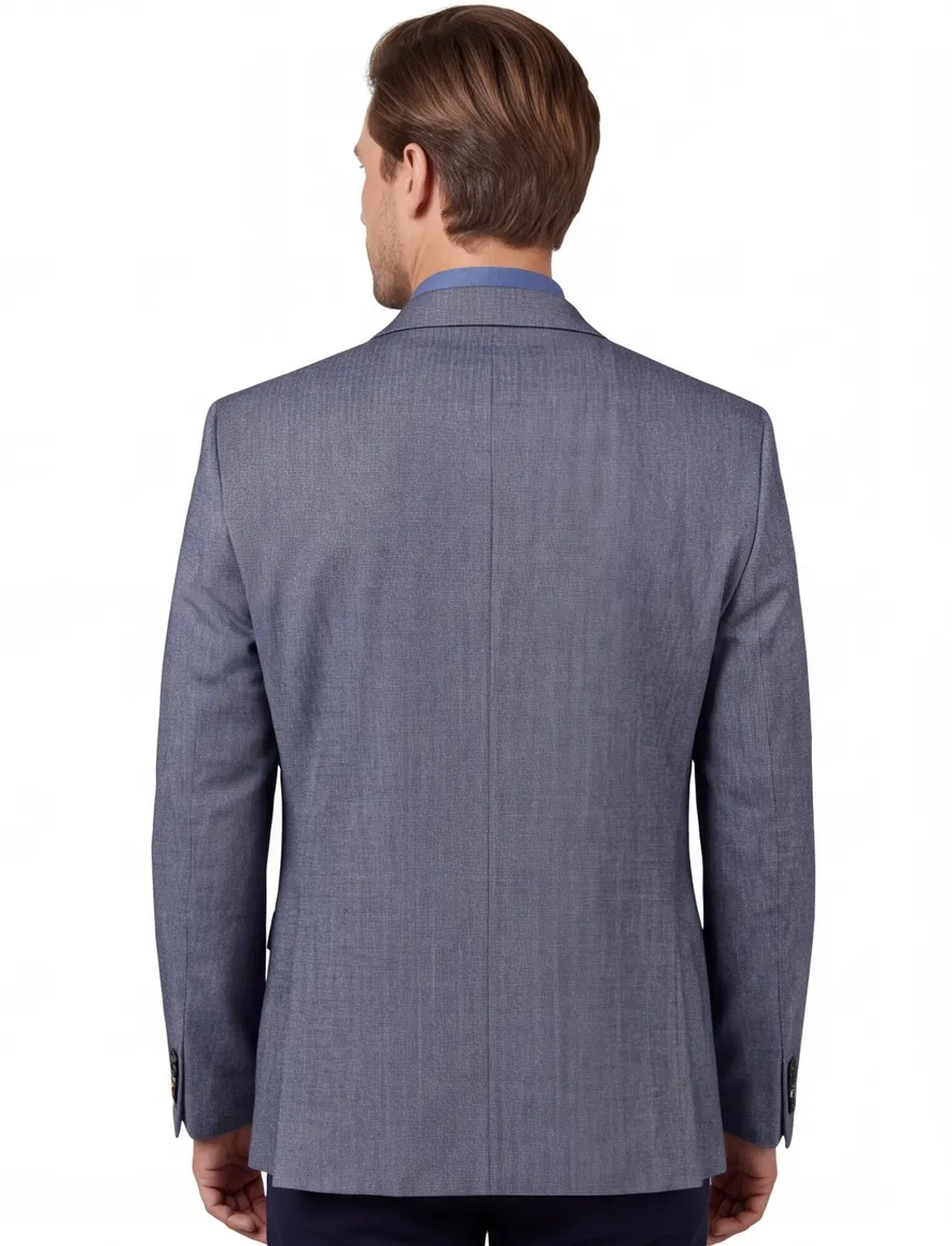 colbert Digel polyester normale fit donkerblauw geruit