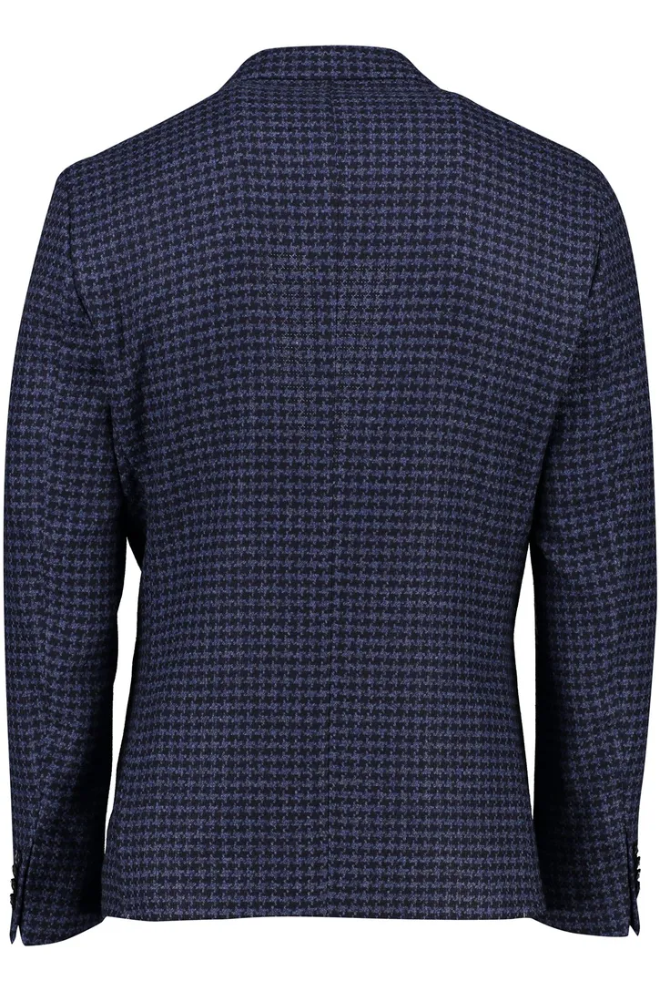 Digel colbert donkerblauw geprint normale fit
