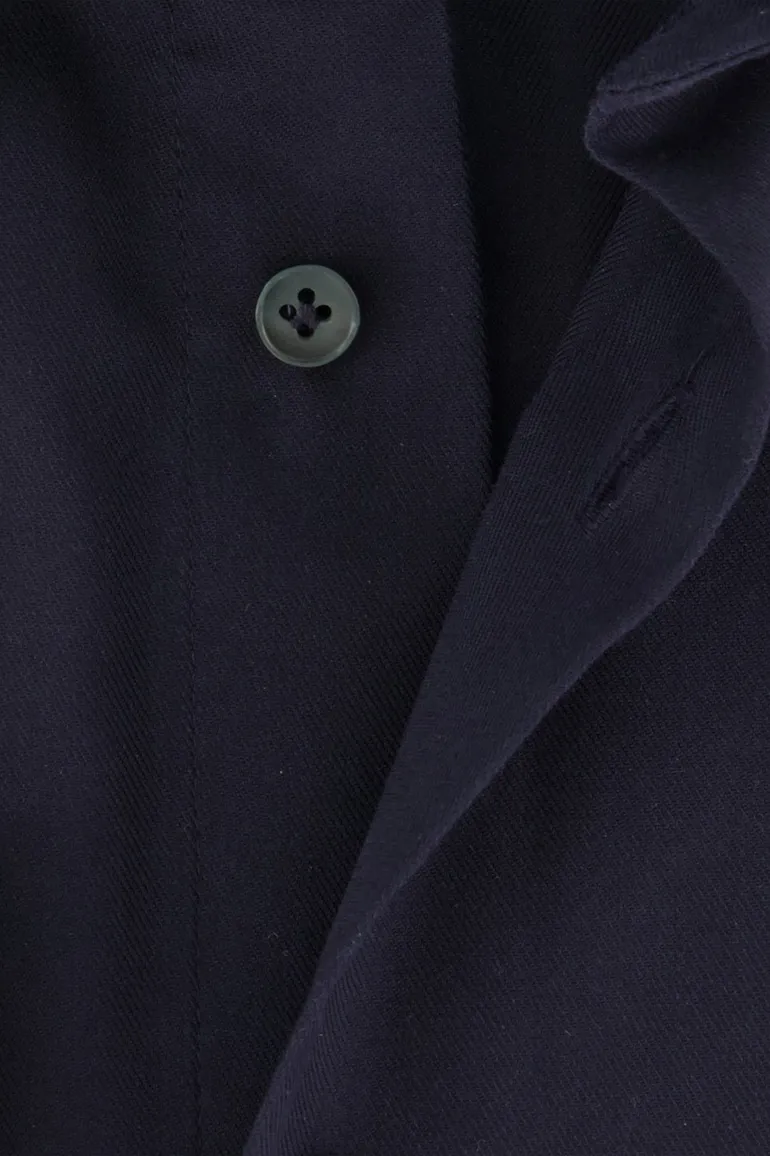 business overhemd Profuomo donkerblauw effen katoen slim fit