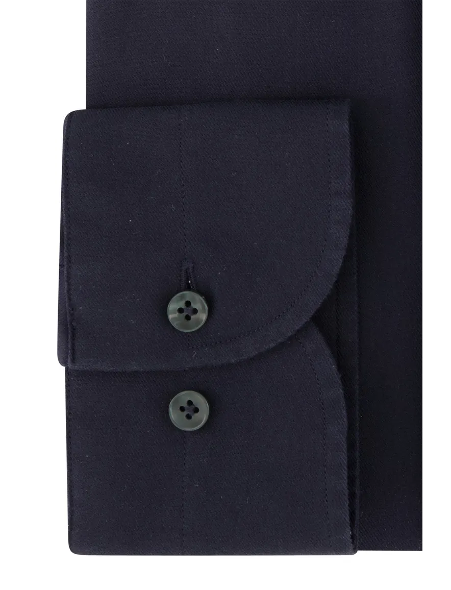 business overhemd Profuomo donkerblauw effen katoen slim fit
