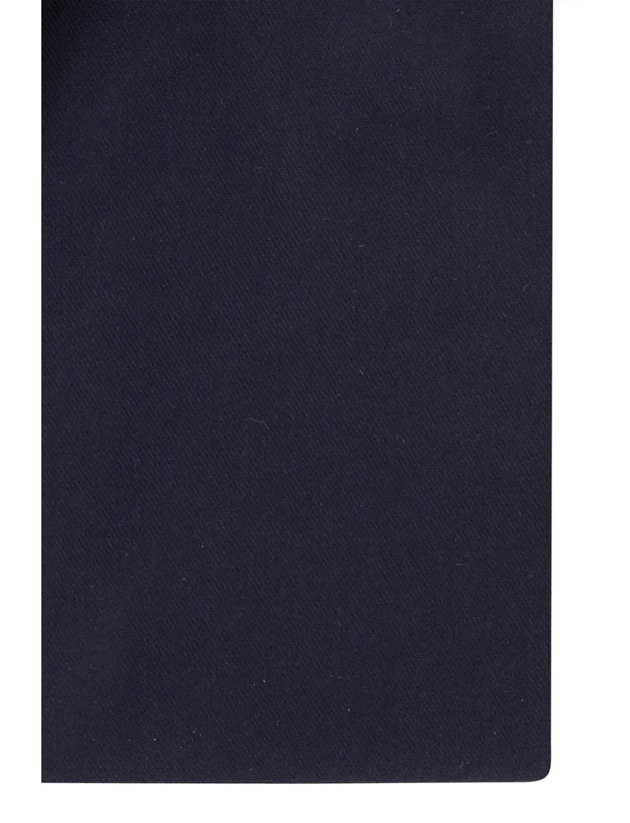 business overhemd Profuomo donkerblauw effen katoen slim fit