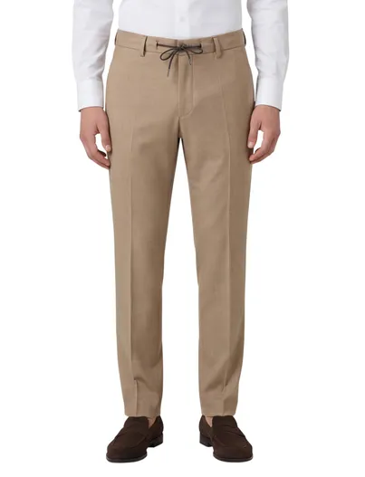 Roy Robson Roy Robson pantalon mix en match camel gemeleerd normale fit