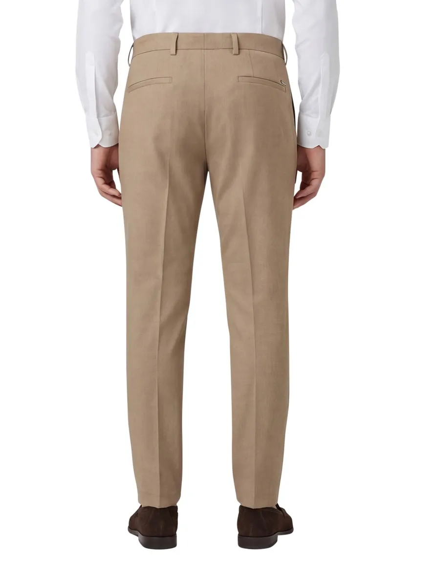 Roy Robson pantalon mix en match camel gemeleerd normale fit