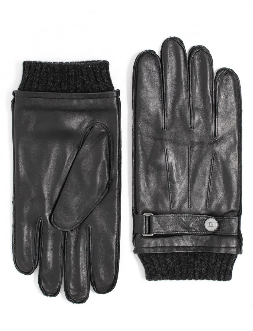 Tresanti handschoenen zwart leer