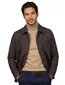 Carl Gross overshirt bruin effen borstzak