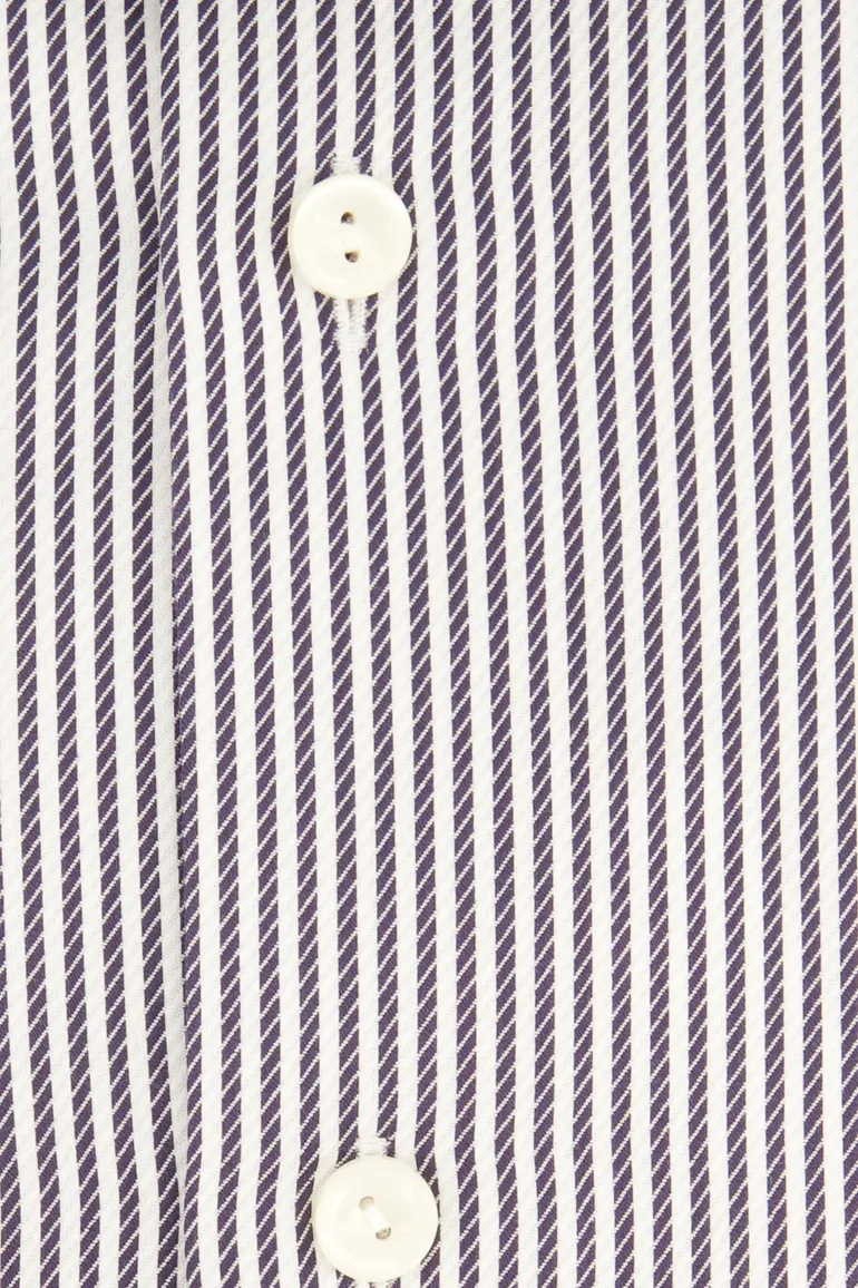 Eton Business overhemd zwart wit gestreept Classic Fit