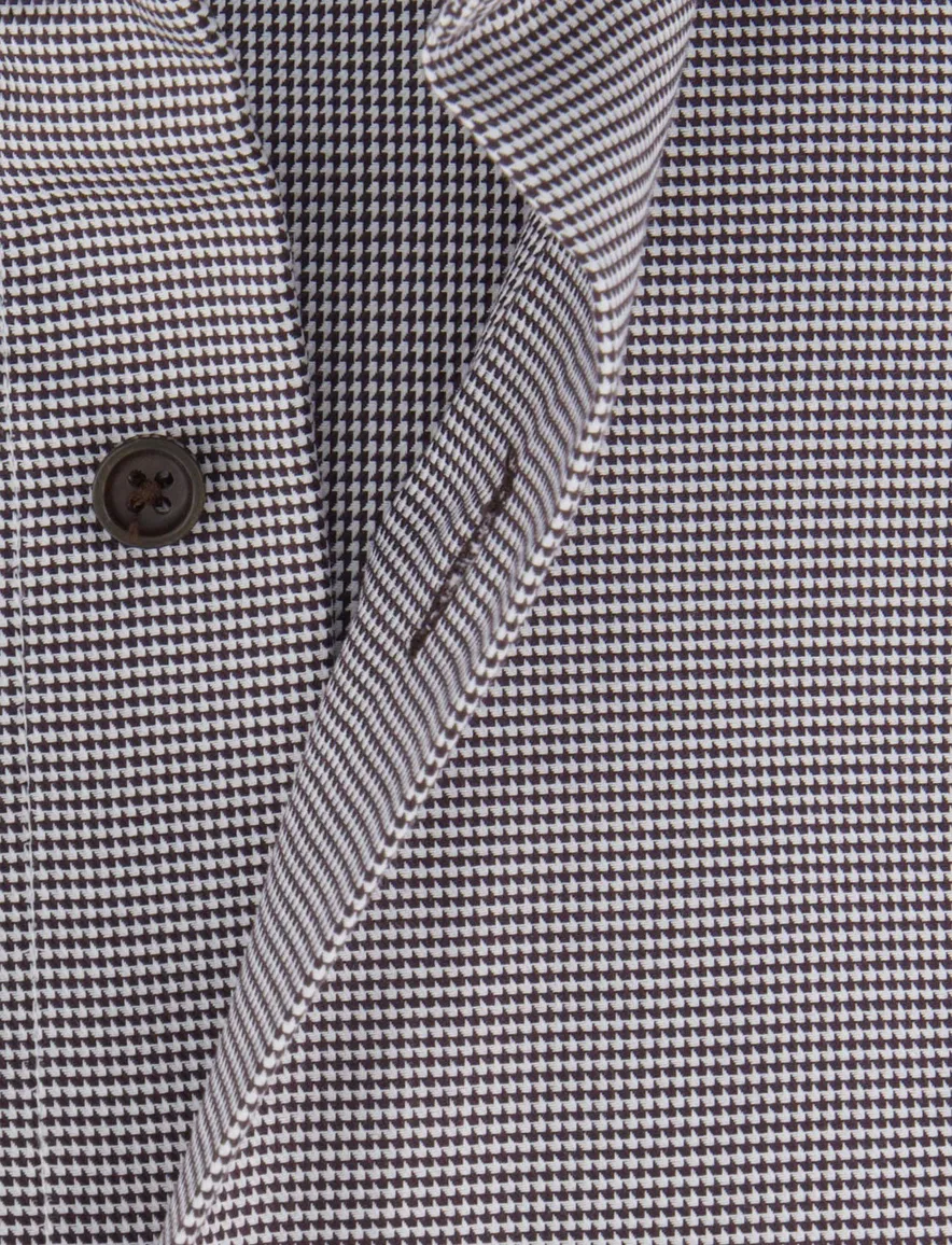 business overhemd Cavallaro blauw geruit katoen slim fit