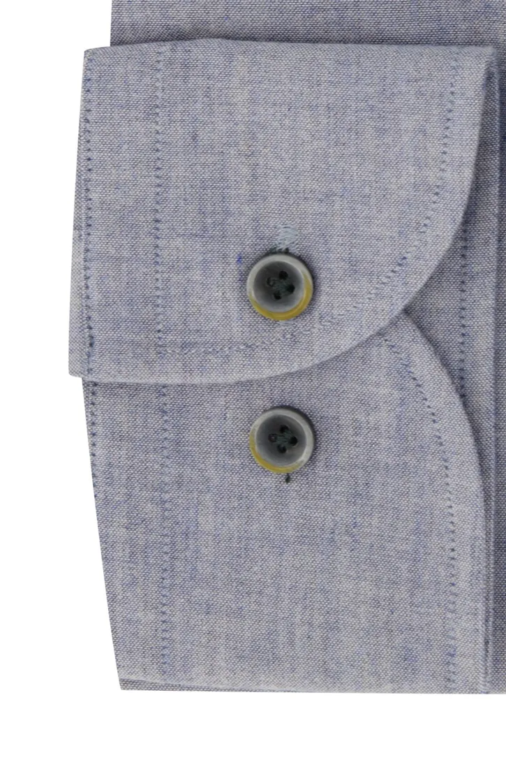 Profuomo business overhemd gemêleerd flanel slim fit