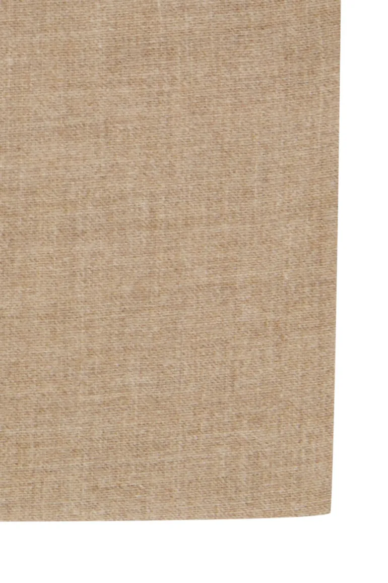 Flanel overhemd Profuomo beige gemêleerd slim fit